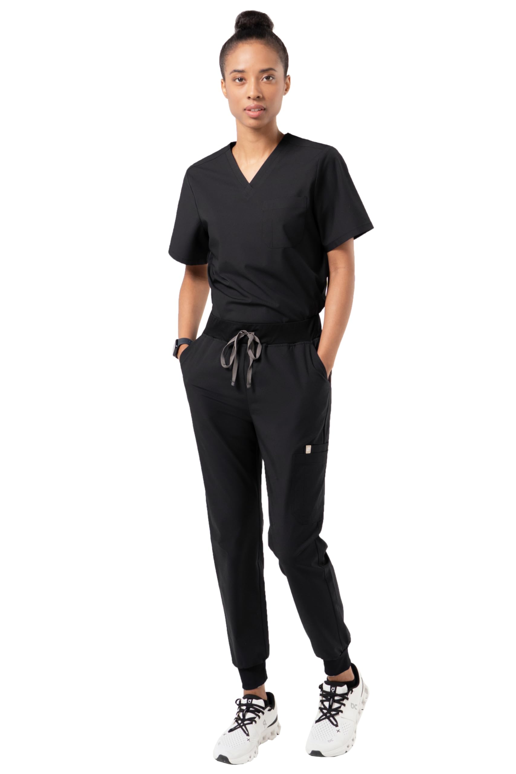 Zenir Women's Medical Scrub Uniform Sets Top and Pants S-5XL w/Pockets - ZN Eco Fabric
